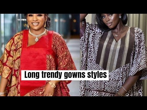 Long trendy collections of African boubou, Kaftan and gowns styles for beautiful ladies