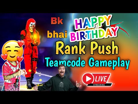 🎂BIRTHDAY SPECIAL🎂 CS RANKED PUSH FREE FIRE LIVE DAY 116 | BK HERE LIVE