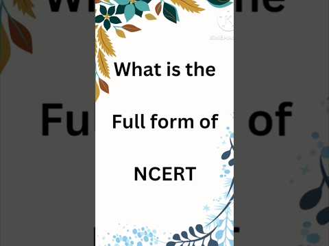 NCERT Full Form #ncert #shortsfeed #shorts