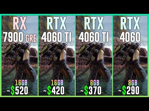 RX 7900 GRE vs RTX 4060 TI 16GB vs RTX 4060 TI vs RTX 4060 - Test in 25 Games