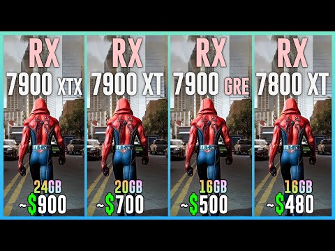 RX 7900 XTX vs RX 7900 XT vs RX 7900 GRE vs RX 7800 XT - Test in 25 Games