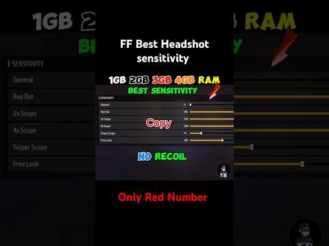 FF Best Headshot sensitivity settings for mobile 📱🍷🗿#freefire #shots