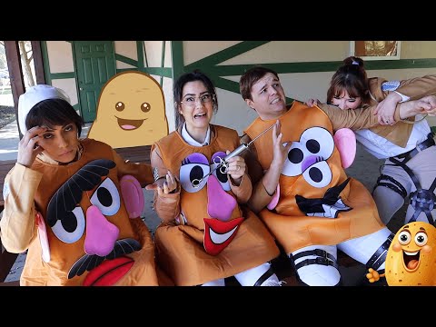 SASHA'S POTATO HALLUCINATION || Attack on Titan Cosplay (ft. Eren, Hange, Sasha, and Levi)