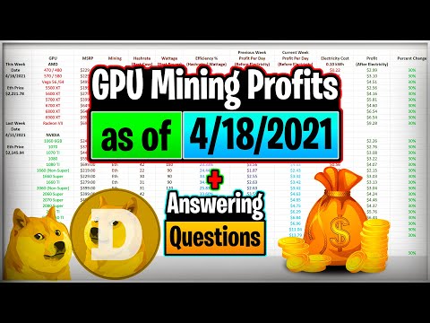 GPU Mining Profits as of 4/18/21 | Answering Questions | Twitch Recap