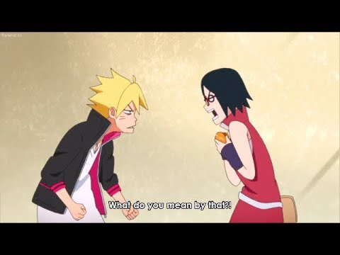 Boruto and Sarada scramble for bread | Boruto Funny Moment [English Sub]