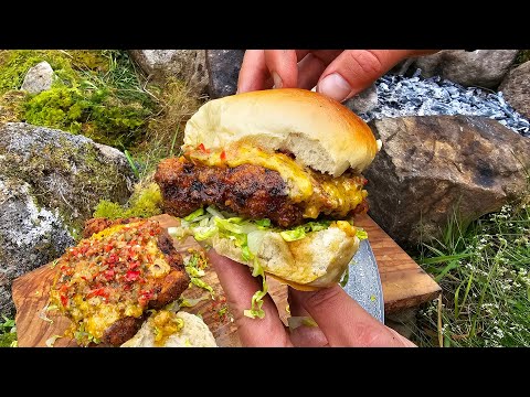 Super Crispy Chicken Sandwich with Forest-made Mayonnaise 🔥 Relaxing Cooking ASMR