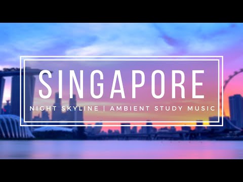 Singapore City Night View for Relaxation - 4 Hour Virtual Vacation Downtown Cityscape Metropolis HD