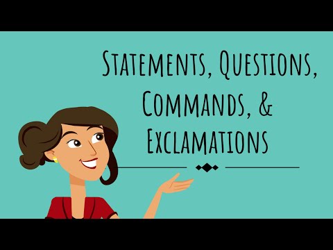 Types of Sentences: Statements, Questions, Commands, & Exclamations |English For Kids| Mind Blooming