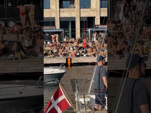 Amazing Danish Big Boat 🛥️ Driving in Copenhagen City Harbour, Denmark 🇩🇰 Summer 2024 #boatlovers