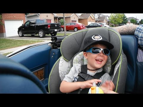 Noah's First ride in a 1970 Cadillac