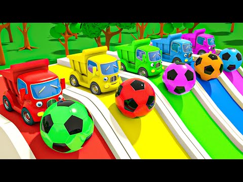 Bingo Song - Surprise soccer balls for car painting - Baby Nursery Rhymes & Kids Songs