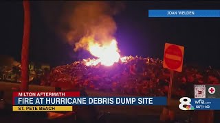 Fire at hurricane debris site in St. Pete Beach raises safety, health concerns for residents