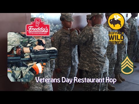 Veterans Day  restaurant hop!! #fyp #familyvlog #baby #pregnancy #veteran #unitedstatesarmy #soldier