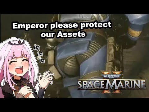 Lord Calli was amazed while playing Warhammer 40K: Space Marine 2 |  『Hololive』