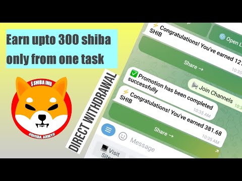 Earn Free Shiba Coins Using This Telegram Bot Direct Withdrawal To Wallet