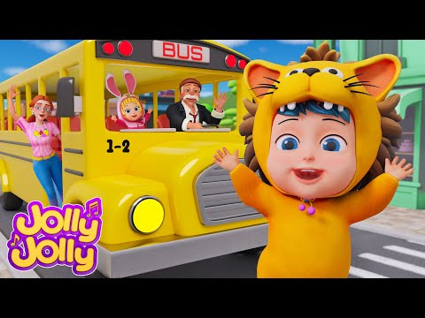 Wheels on the bus - Go Home + More | Jolly Jolly - Learn and Play - Nursery Rhymes