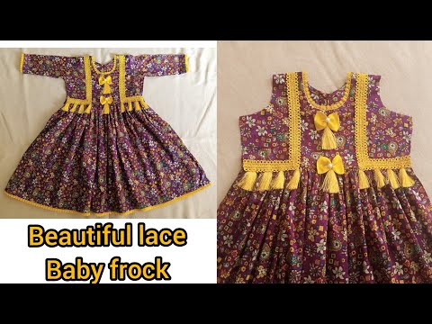 Beautiful lace baby frock cutting and stitching || @simple and beautiful stitching ideas