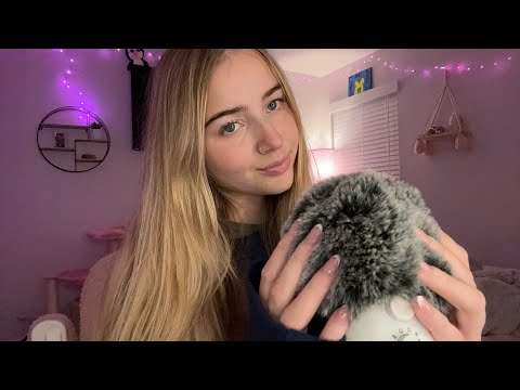 ASMR tingly ear to ear mouth sounds and inaudible whispering (fast and aggressive)