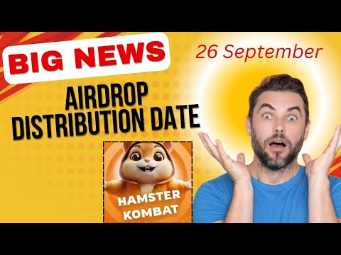 Hamster kombat BIG announcement 💥📢 Airdrop date 26 September #Hamster_kombat