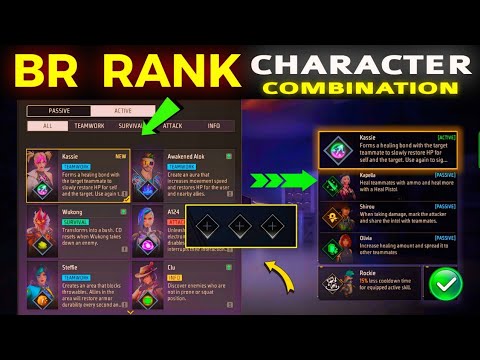 Best character combination for BR rank | Best character combination in free fire