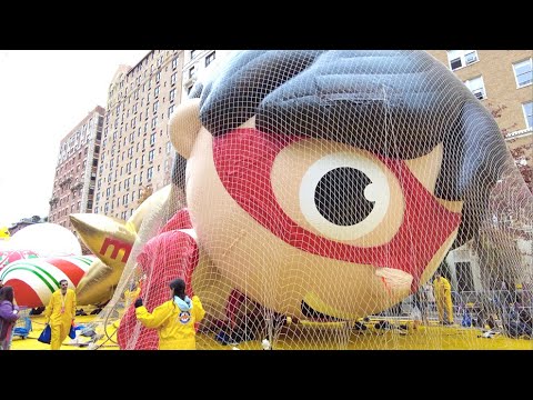 Time Lapse: Inflating Macy's Parade Balloons 2023, Central Park, New York City!