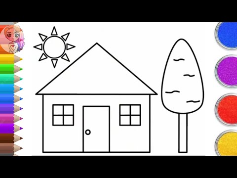 How to draw a House cute | Como desenhar uma casa fofa | Passo a passo de desenho Fácil | Drawing