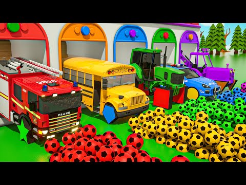 Bingo Song + Wheels On the Bus - Soccer balls and unusual wheels - Baby Nursery Rhymes & Kids Songs