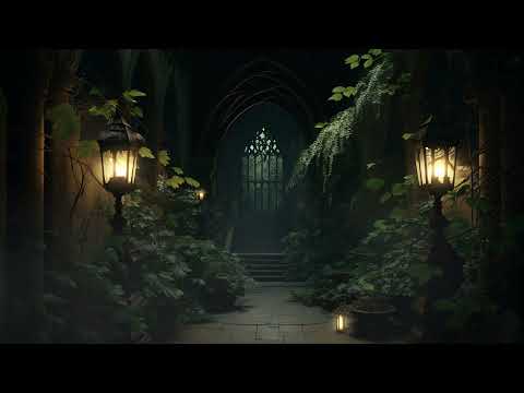 The Forgotten Hall Hogwarts Ambience | Echoey Water Drips, Thunder Sounds | Fantasy, Study, Sleep