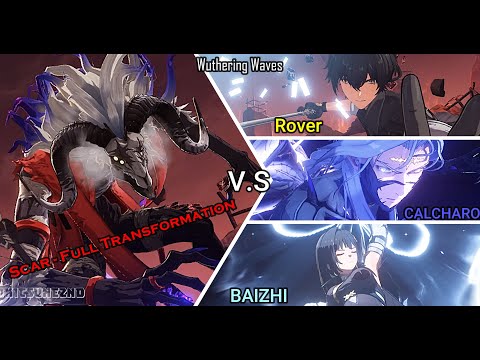 Wuthering Waves Part 2 / Rover, Calcharo, Baizhi V.S Scar: Aberrant Nightmare form Boss Fight - End