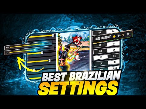 NEW BRAZILIAN 🇧🇷 Best Headshot Settings ⚙️ - Red Fire Button + Talk Back With White Ff Sensi  💀🔥 !!