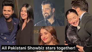 Hamza Ali Abbasi, Hania Aamir, Shahid Afridi and other Pakistani celebrities at Cast & Crew launch