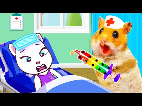 What Happened?! Hamster HamHam Check Up Angela Got Sick In Real Life