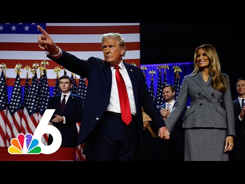 Trump delivers victory speech after  winning critical swing states on election night