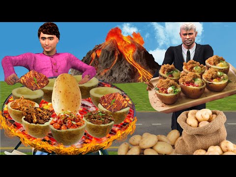 Volcano Potatoes Recipe Hindi Kahaniya Hindi Stories Hindi Comedy Funny Video Moral Stories