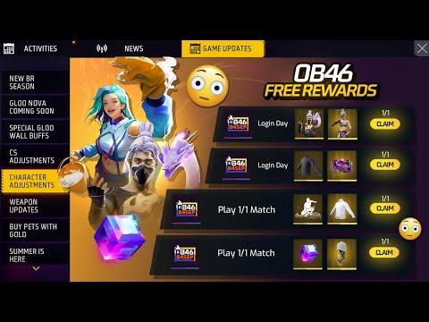 আজকে আপডেটের পর সবাই ফ্রিতে পাবে 💥😍 OB46 Patch Update Rewards | Free Fire New Event | FF New Event