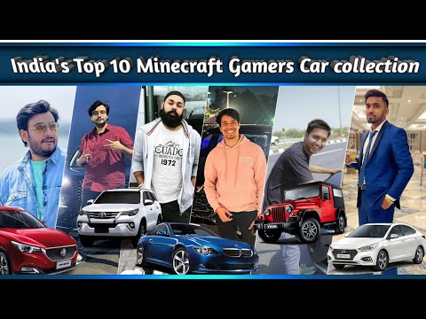 Top 10 indian minecraft Gamers Car Collection & Net worth, Techno gamerz, yessmartypie , gamerfleet,