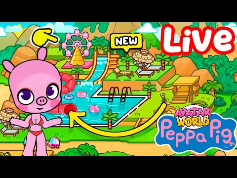 🔴Peppa Pig at THE NEW WATER PARK🌊 in AVATAR WORLD | BRAND NEW PEPPA PIG EPISODES 🏖️