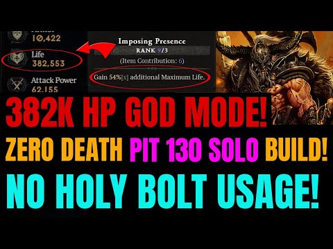 NEW Season 4: 382,000 HP UNKILLABLE Thorns Barb PIT 130+ SOLO Build!!