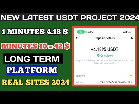 New Usdt mining Site | usdt earning site | trx usdt mining app | Cloud Mining | usdt investment site