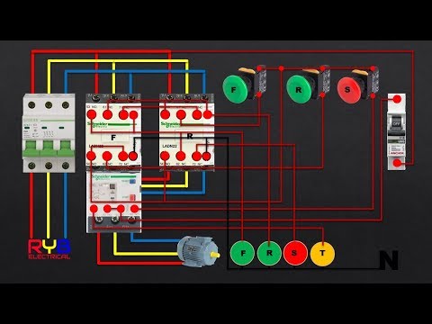 Reverse Forward DOL Starter Power and control Wiring