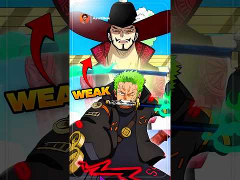 is zoro stronger than mihawk || Zoro Vs Mihawk one piece #shorts #viral #ZORO #onepiece #ashortaday