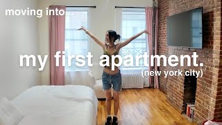 moving into my DREAM apartment at 19 💗 *in nyc*