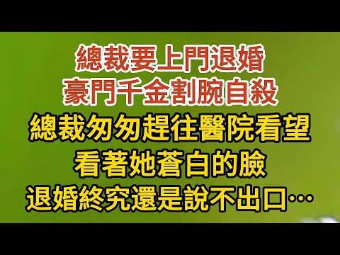 《藏起孕肚出逃》第14集：總裁要上門退婚，豪門千金割腕自殺，總裁匆匆趕往醫院看望，看著她蒼白的臉，退婚終究還是說不出口…… #戀愛#婚姻#情感 #愛情#甜寵#故事#小說#霸總