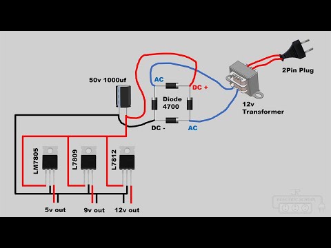 how to convert ac to dc 5v 9v 12v