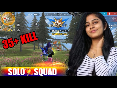 SOLO VS SQUAD GAME PLAY 35 KILL /MY BEST GAMEPLAY | GARENA FREE FIRE #odiafreefirelive #MISSSWEETYFF