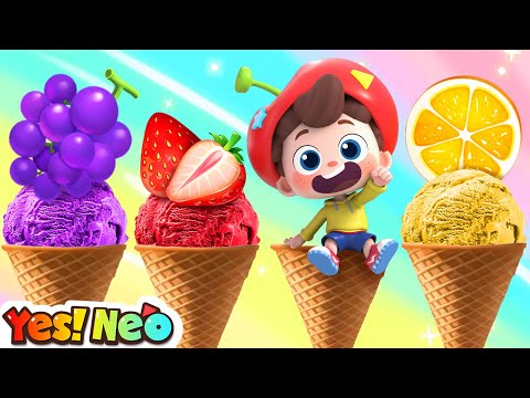 Fruit Ice Cream Song | Ten Little Fruits Song | Learn Numbers | Nursery Rhyme & Kids Song | Yes! Neo