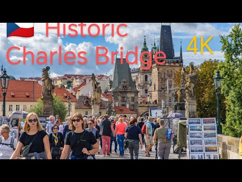 #Part2 Trip to Beautiful Prague 🇨🇿 Famous Medieval Bridge ~ Czech Republic #4k #308