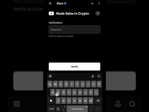 Node Sales In Crypto Blum Video Code |Node Sale In Crypto Blum Today Verification Keyword Today Code
