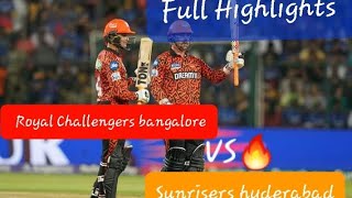 Royal Challengers bangalore vs Sunrisers hyderabad match full highlights (target 287)🔥