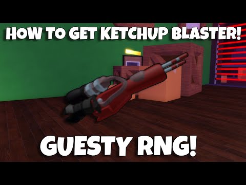 HOW TO GET THE KETCHUP BLASTER IN GUESTY RNG! ALL 10 KETCHUP BOTTLE LOCATIONS! (FREE UGC!)